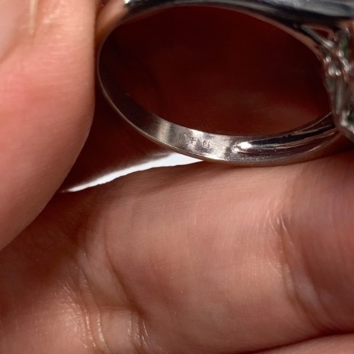 Pt900 エメラルドリング　ダイヤモンドリング　6.6g 0.99ct 0.66ct