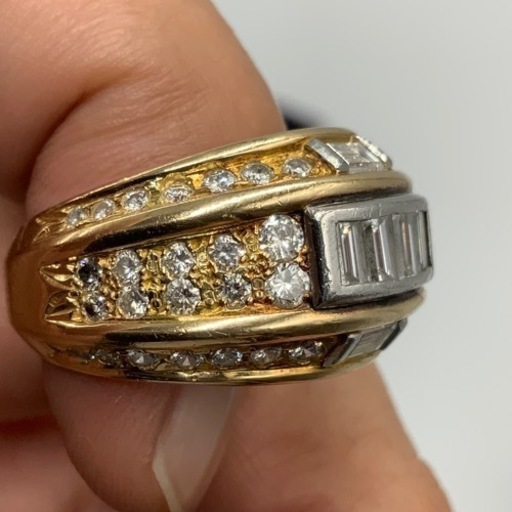 K18 pt900 ダイヤモンドリング　13.3g 2.31ct