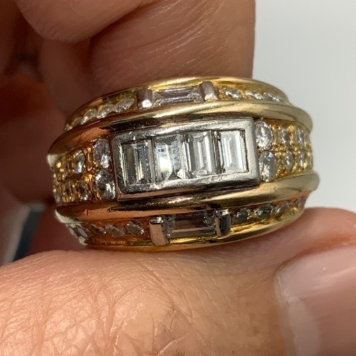 K18 pt900 ダイヤモンドリング　13.3g 2.31ct