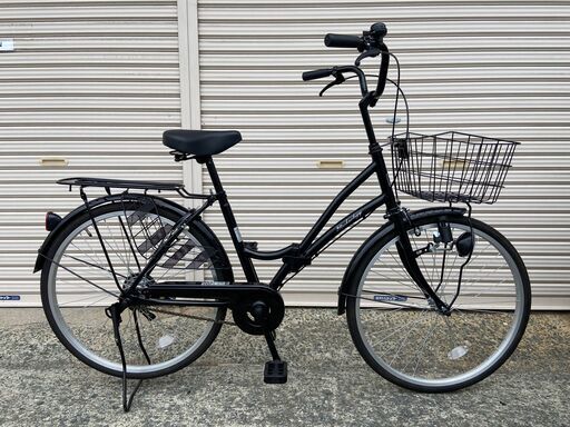 展示車試乗車★　ママチャリ　 24インチ　シマノ製6段変速　ブラック