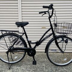 展示車試乗車★　ママチャリ　 24インチ　シマノ製6段変速　ブラック