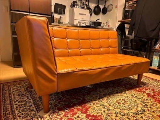 【美品】週末値下！ダイニングソファ　2人掛け　ソファ