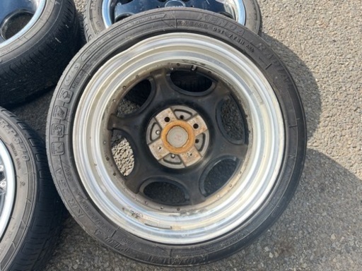 SHALLEN 165/50R15 PCD100 +23 +42 軽自動車 4穴 シャレン 深リム アルミホイール 4本セット 15イ
