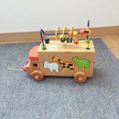 木のおもちゃ　アニマルビーズバスの画像