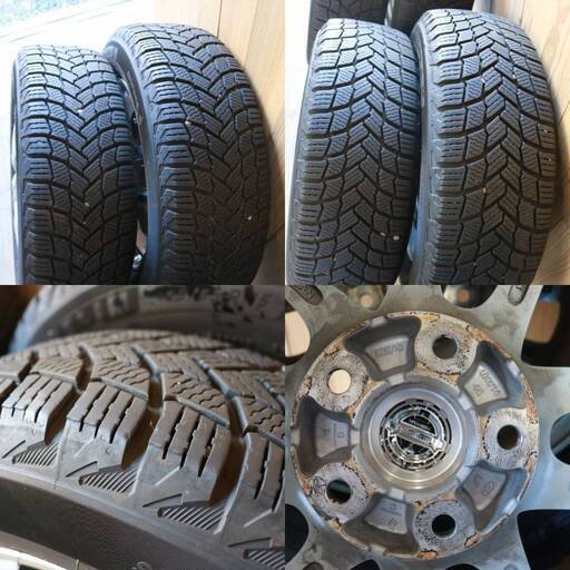 328)【4本セット】MICHELIN ミシュラン X-ICE  195/65R15 スタッドレスタイヤ 2021年製造 日産純正ホイールセット