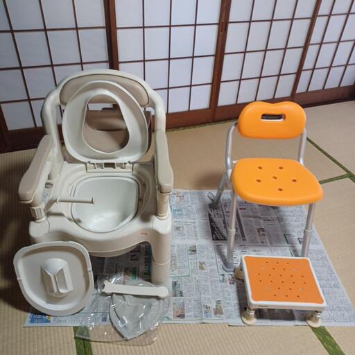 ポータブルトイレと風呂椅子