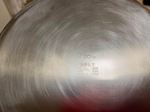 ステンレスフライパン 30cm IH対応 1126g 軽い 日本製 プロ用 3層