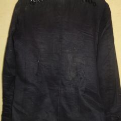 ★黒ビジュアル系テーラージャケットМ　ベロア　一部エナメルの画像