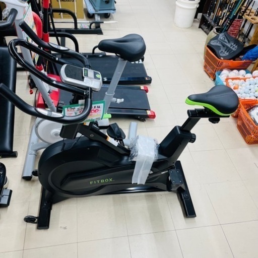 ★652 FITBOX フィットボックス エアロバイク 黒×緑 フィットネス ウェルネス【リサイクルマート鹿児島宇宿店】