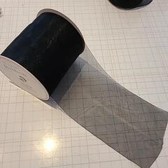 オーガンジーリボン　黒色
