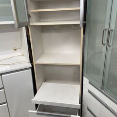 リサイクルショップどりーむ荒田店 No9193 食器棚　レンジ台　白　汚れありのため大特価♪の画像