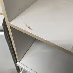 リサイクルショップどりーむ荒田店 No9193 食器棚　レンジ台　白　汚れありのため大特価♪の画像