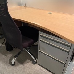 【取引進行中】家具 オフィスデスク セット チェアー ワゴンの画像