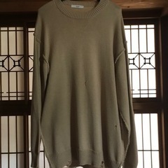 ダメージ加工メンズセーター