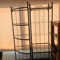 イケア　IKEA購入ガラス棚　２セットの画像