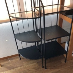 イケア　IKEA購入ガラス棚　２セットの画像