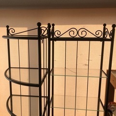 イケア　IKEA購入ガラス棚　２セットの画像