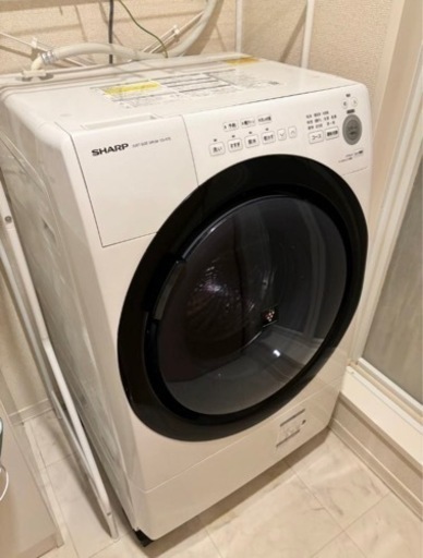 最終値下げ【美品】シャープ　ドラム式洗濯機　ES-S7E-WR