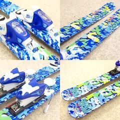 KAZAMA 126cm ジュニア カービングスキー SPAX J ROCKER ブルー系 カザマ ビンディング付き板 札幌市 北区 屯田 の画像