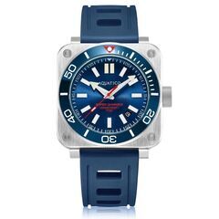 新品★腕時計　AQUATICO ダイバーズウォッチ「チタンブルー」