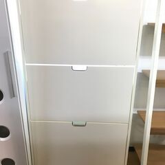 【FU660】★壁掛けシューズボックス ホワイト