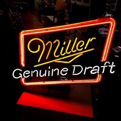 ビンテージ ネオンサイン Miller ネオン管 インテリア ア...