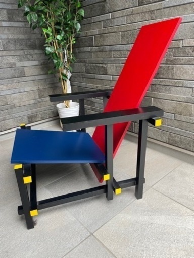 最終値下げ‼️レア　レッドアンドブルー　REDANDBLUE  デザイナーズ　チェア　cassina(カッシーナ)リプロダクト品