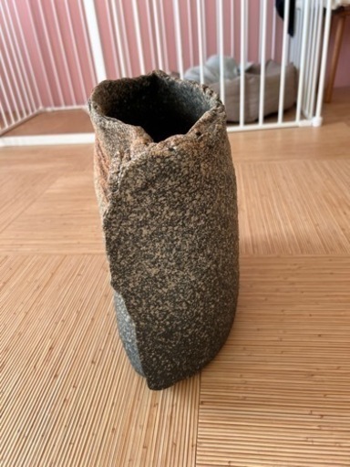 陶器 花器 花瓶 オブジェ 石置物