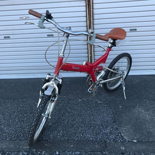 ★ジモティ割あり★  折り畳み自転車 20インチ レッド クリーニング済み KJ3810