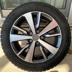 日産純正ホイールスタッドレス4本セット 日産リーフ 純正ホイール スタッドレスタイヤ 4本セット ガリ傷無し