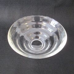 【茶道具 抹茶茶碗 津軽びいどろ 平茶碗 透明ガラス製 未使用】