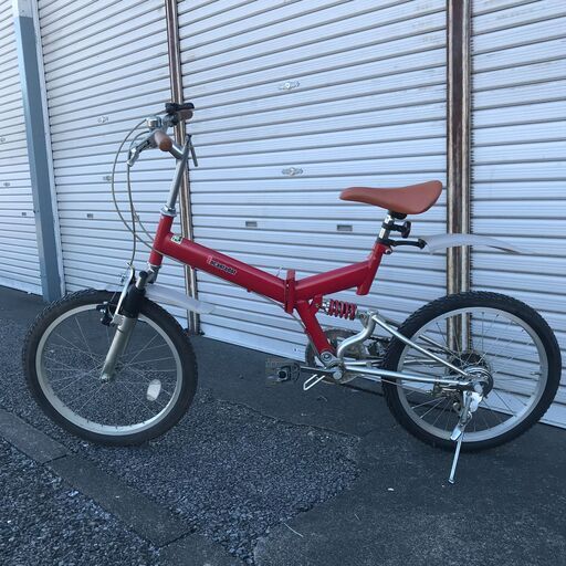 ☆ジモティ割あり☆ 折り畳み自転車 20インチ レッド クリーニング済み