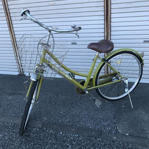 ★ジモティ割あり★  軽快自転車 26インチ オリーブ クリーニング済み KJ3813