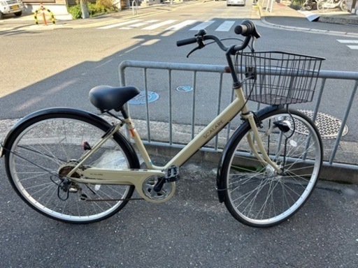 27インチ 自転車 シティサイクル 中古 美品 LEDライト・ハブダイナモ 6段変速