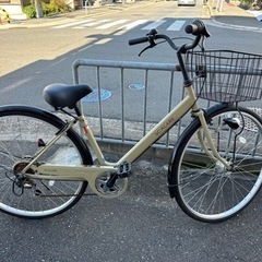 27インチ 自転車 シティサイクル 中古 美品 LEDライト・ハブダイナモ 6