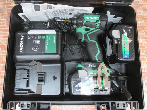 HIKOKI ハイコーキ WH36DC2XPS インパクトドライバ 中古・美品 36V バッテリー×1 充電器 【ハンズクラフト宜野湾