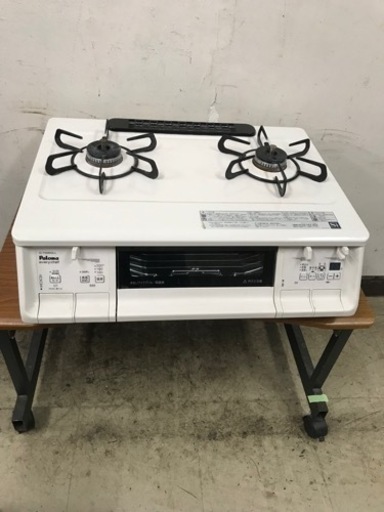 O2312-155 パロマ ガスコンロ IC-735WHA-L 2019年製 LPガス用 動作確認済み キズ汚れ有り 現状渡し