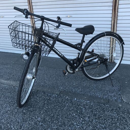 ★ジモティ割あり★  軽快自転車 27インチ ブラック クリーニング済み KJ3814