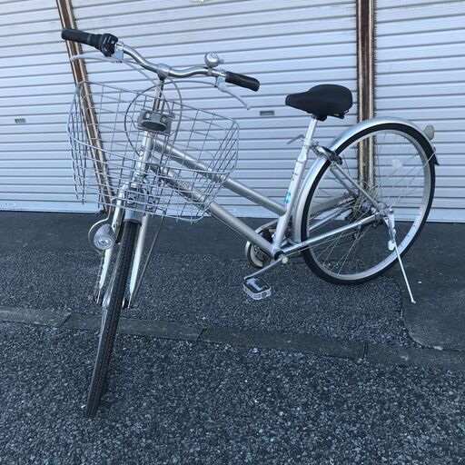 ★ジモティ割あり★  軽快自転車 27インチ シルバー クリーニング済み KJ3815
