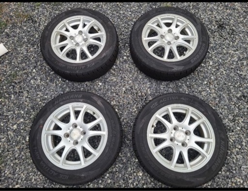 夏タイヤ　4セット　165/55/r14 ホイール付き
