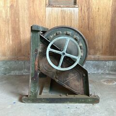 富國式脱穀機 昭和レトロの農機具 ヴィンテージ金属看板付の画像