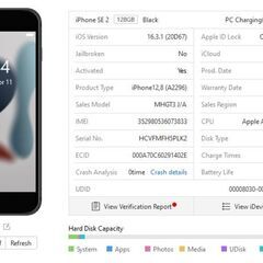 iPhone SE2 整備済品　ブラック 128 GB SIMフリー101　バッテリーとスクリーンを新品に交換済　初期不良について6か月の無償修理保証付きの画像