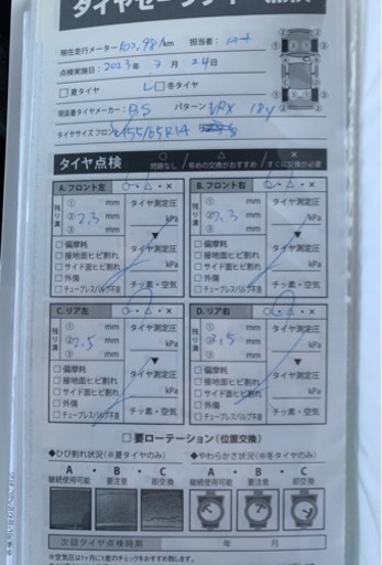夏タイヤ　4セット　165/55/r14 ホイール付き