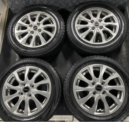 軽自動車　アルミ付きスタッドレスタイヤ　155/65R14  4本