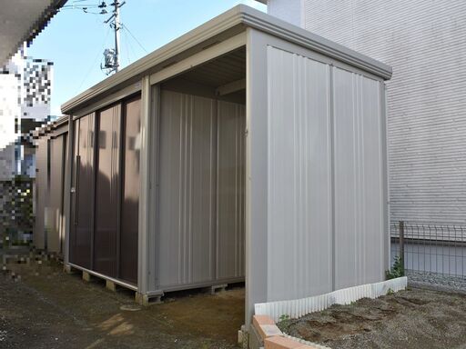 【ヤ取終了1/28】≪zyt1209ジ≫ タクボ物置 Mr.ストックマンプラスアルファ 型番不明/TP-3715？ 駐輪スペース付 分解保管 現状品 51016-01