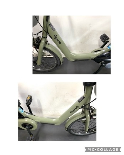 関東全域送料無料　業界最長12ヶ月保証　電動自転車　パナソニック　ギュットクルーム　新型　20インチ 16ah カーキ色