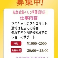 マジックBAR のアシスタント募集