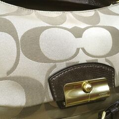 コーチ COACH 2WAY ハンドバッグ ショルダーバッグ 斜め掛けショルダー 19336 ベージュ USED 苫小牧西店の画像