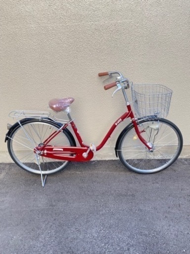 (決まりました)オートライトがついた中古のママチャリです。ローラーブレーキ付き！カゴやサドル、タイヤなど新品に交換済み！