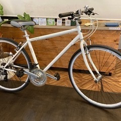 前後タイヤ・前輪チューブ新品！】3×7速 700×28cクロスバイク ホワイト
